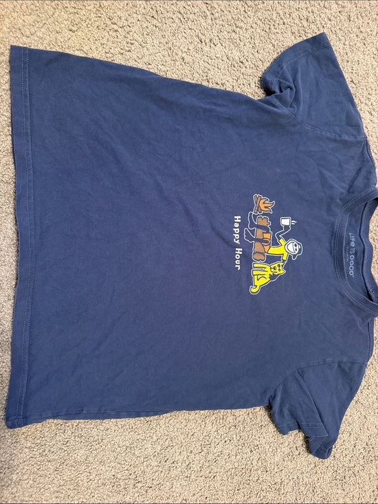 Life Is Good Other - Life Is Good Navy Short Sleeve 'Happy Hour' Graphic Tee